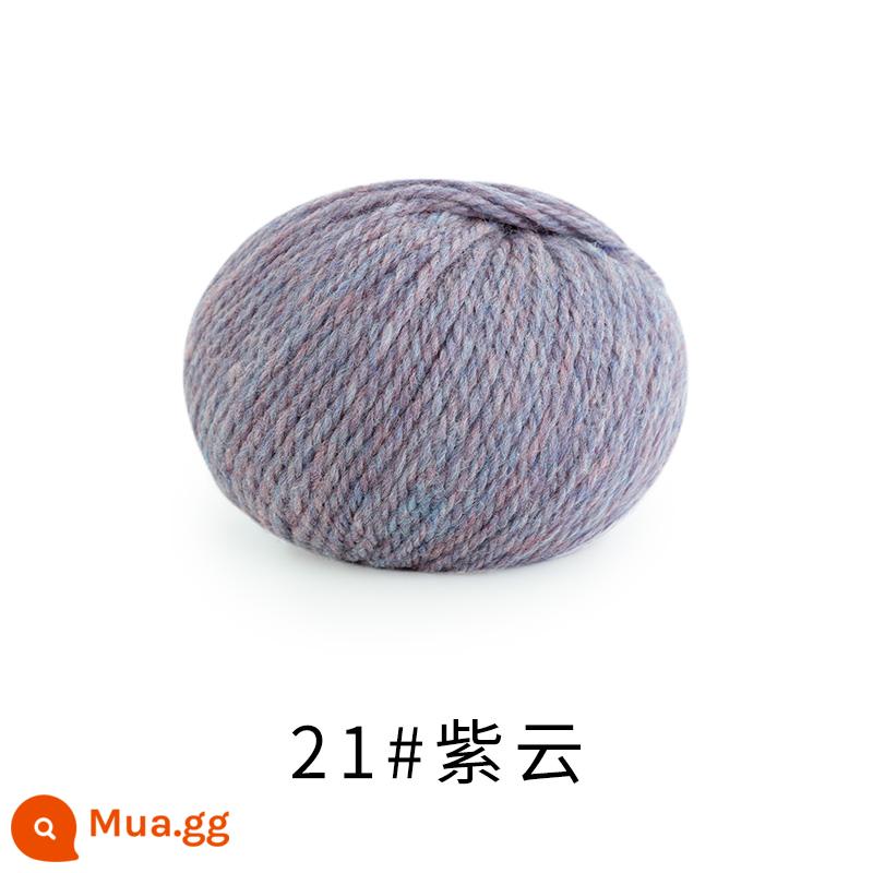 Chị Susu nhà Morandi 8 # Sợi len merino Úc handmade DIY dệt kim khăn mũ len bóng - 21 # Tử Vân