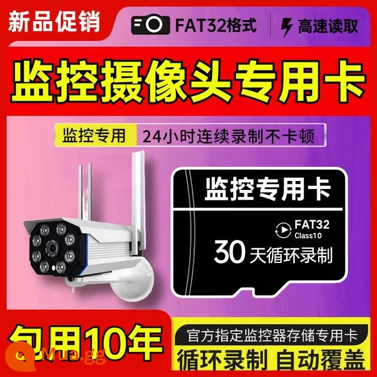 Ống kính camera giám sát thẻ đặc biệt 30 ngày dung lượng lớn thẻ nhớ video chu kỳ một tháng TF thẻ nhớ tốc độ cao - [Chỉ giám sát phiên bản cao cấp] Thẻ video vòng lặp 30 ngày