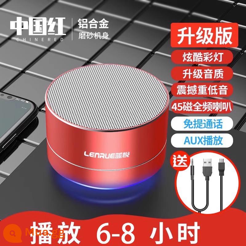 Loa Bluetooth âm thanh mini quá cân loa siêu trầm không dây chất lượng cao thu tiền nhỏ tại nhà đài phát thanh bằng giọng nói - Rich Red★Phiên bản hàng đầu★Gia hạn ba năm [Hiệu ứng âm thanh 9D + thời lượng pin siêu dài]