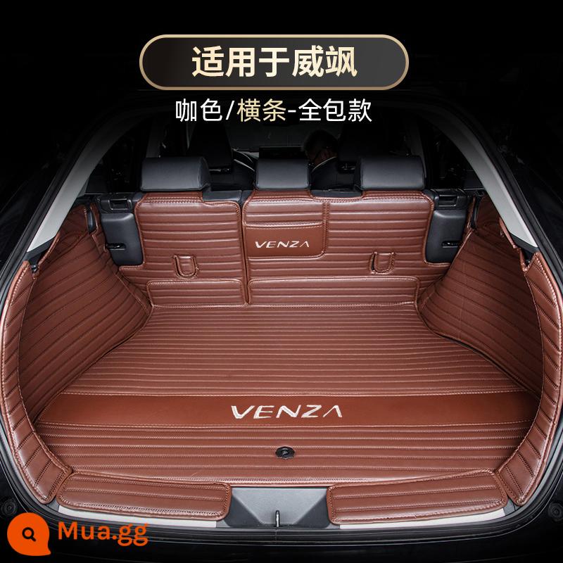 Dành riêng cho Toyota Venza Thảm cốp bao quanh đầy đủ Thảm cốp sau Thảm trang trí nội thất ô tô Phụ kiện sửa đổi đồ dùng ô tô - [Toyota Weisha] Thuật ngữ ngang [thảm cốp trọn gói cà phê]