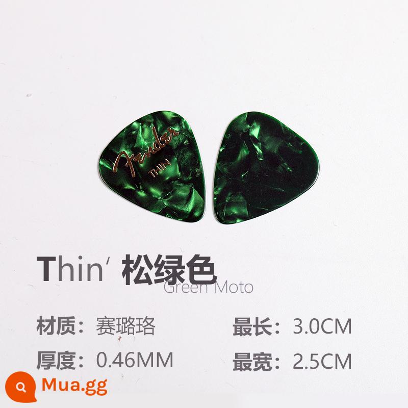 Đàn Fender Fender Hoa Kỳ sản xuất đàn guitar chính hãng chọn màu vỏ celluloid mùa xuân mảnh tướng ballad đàn guitar điện - Thông xanh T 0,46