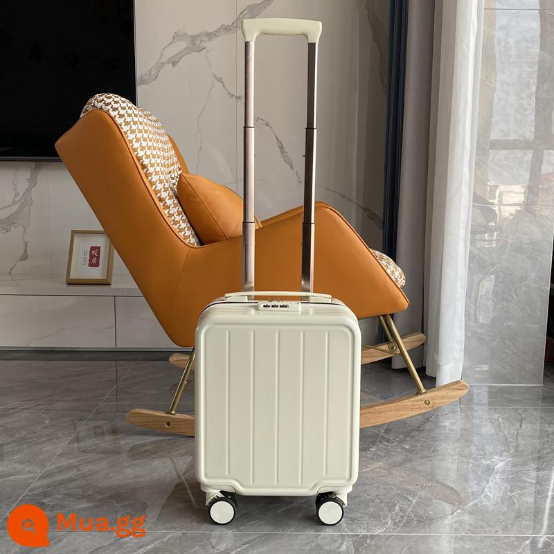 Vali 14inch nữ Spring and Autumn Airliner vali 20×30×40 mini xe đẩy du lịch siêu nhẹ giá rẻ - hạt trắng