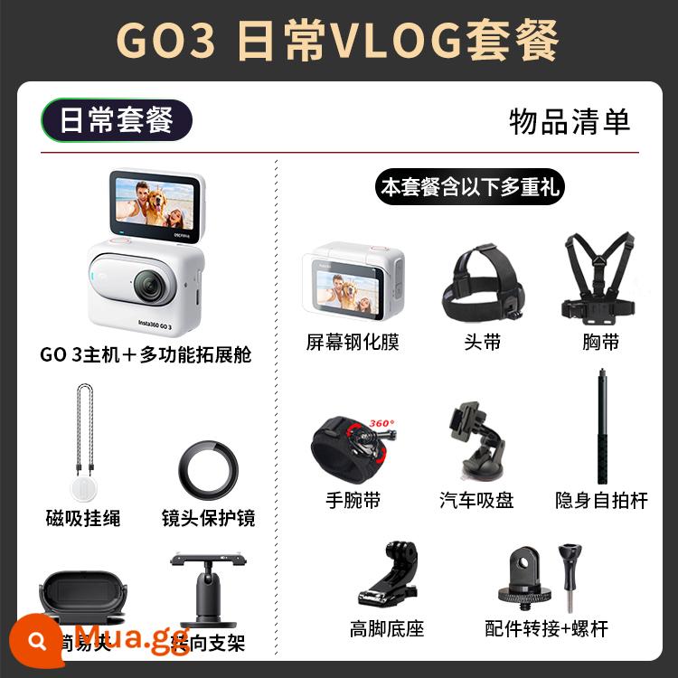 Insta360 GO2 Thumb Camera Thể Thao RS Cưỡi Chống Rung VLOG Video Cực Rõ Đầu Ghi Hình Thú Cưng Đá Bóng - Gói hàng ngày, đăng ảnh và nhận phong bì đỏ