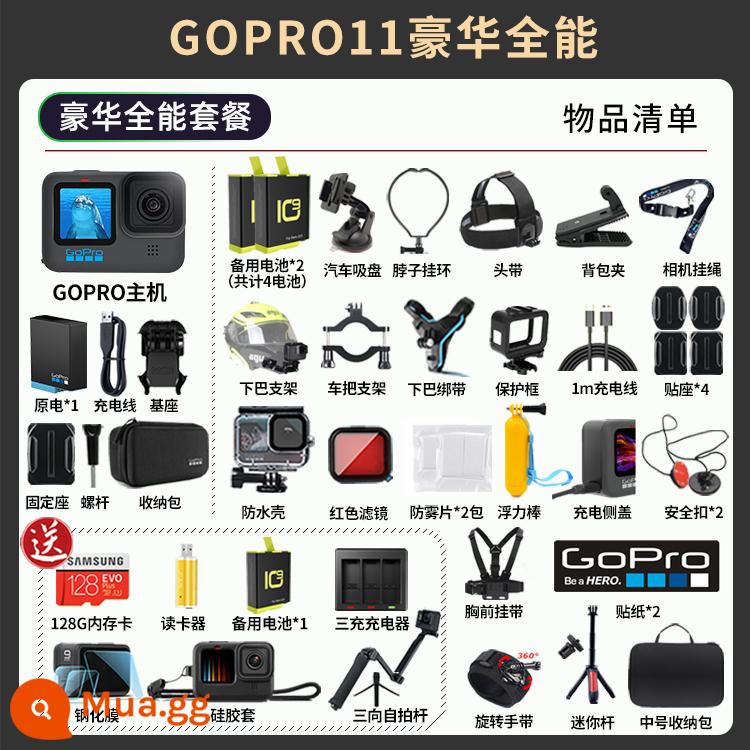 Camera chuyển động toàn cảnh GoPro HERO11 Black10/9/8MAX360 chống rung quay video vlog 5K cực rõ nét - GOPRO 11 BLACK-gói toàn diện sang trọng