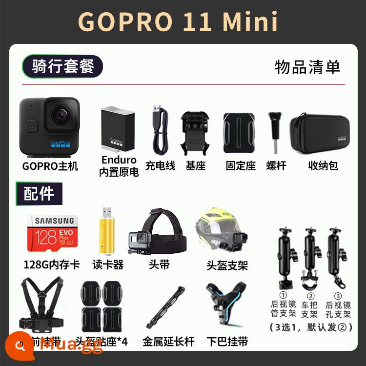 Camera chuyển động toàn cảnh GoPro HERO11 Black10/9MAX360 chống rung vlog camera 5K siêu nét - Gói đạp xe GOPRO 11 MINI