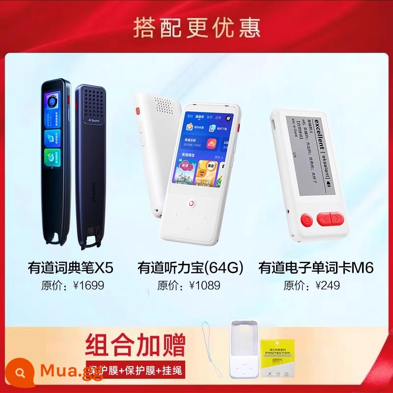 [Được chị K khuyên dùng] Bút từ điển NetEase Youdao X3S mẫu hàng đầu bút dịch p3 bút quét thông minh bút ký tự đơn bút học tiếng Anh bút tạo tác từ điển điện tử trung học cơ sở bút đọc tiếng Anh-Trung - [Kết hợp giá trị] Bút từ điển X5 + Kho báu thính giác 64G + Thẻ từ