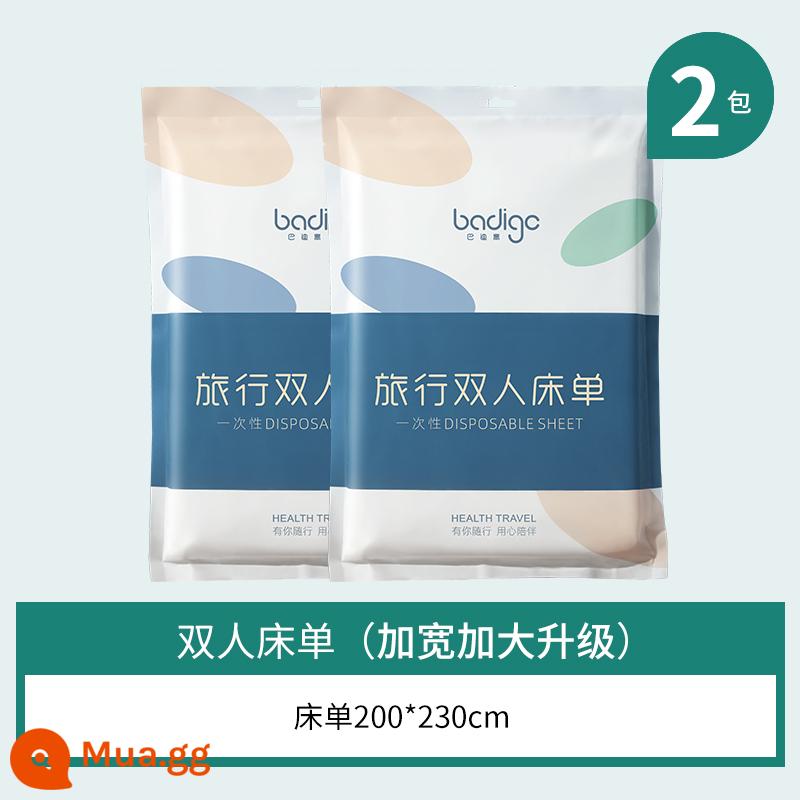 Du Lịch Giặt Không Ga Giường Vỏ Chăn Áo Gối Chần Gòn Vỏ Chăn Bốn Bộ Khách Sạn Du Lịch Bẩn Chăn Ga Gối Di Động - [2 Tờ Đôi] Tiệt Trùng Lớn