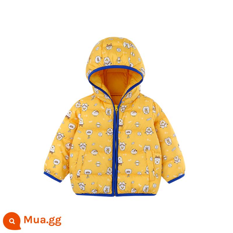 [Thông quan đặc biệt] Áo khoác Yingshi Down Jacket Áo khoác trùm đầu mùa đông Áo đi chơi dày ấm áp cho bé trai và bé gái - Aspen màu vàng YRWGJ30387A