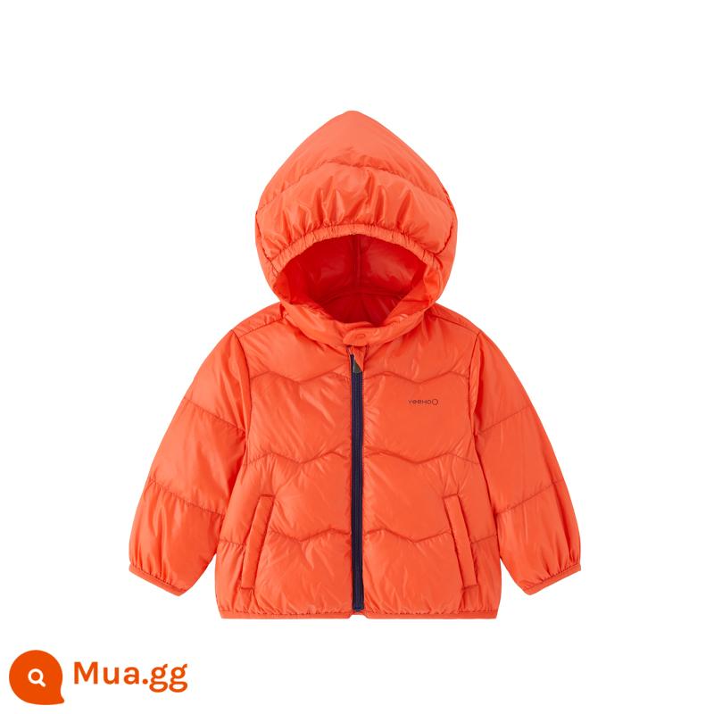 [Thông quan đặc biệt] Áo khoác Yingshi Down Jacket Áo khoác trùm đầu mùa đông Áo đi chơi dày ấm áp cho bé trai và bé gái - Màu cam đậm YRWGJ31213A