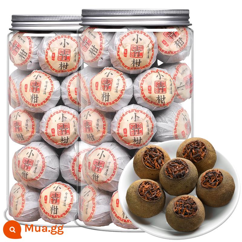 Xinhui Xiaoqinggan 500g vỏ quýt Trà Vân Nam Pu'er trà chín nguyên chất đích thực phơi nắng quýt nhỏ Trà Pu'er đóng hộp - 500g