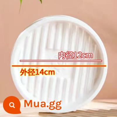 Tiến Sĩ Hứa May Mắn Cống Thoáng Khí Khay Đệm Đế Hoa Khay Nhận Nước Vòng Hộ Gia Đình Dày Nhựa Thông - 140 màu trắng đường kính trong 12 cm (2 cái)