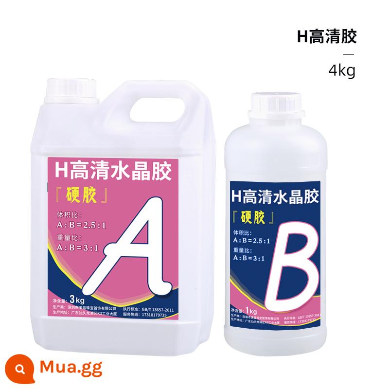 Tình Yêu Mới Cao Trong Suốt AB Keo Pha Lê Keo Thủ Công Tự Làm Chất Liệu Bộ Nhanh Khô Mẫu Vật Khuôn Nhựa Dính - Keo pha lê siêu trong 4kg+ bộ dụng cụ