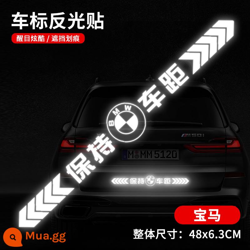 Giữ khoảng cách với xe ô tô dán phản quang mạnh cảnh báo phía sau màn hình hiển thị ô tô dán cản sau ô tô chống trầy xước ô tô - Nâng cấp phản quang mạnh mẽ--tờ rơi [BMW]