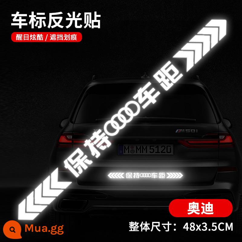 Giữ khoảng cách với xe ô tô dán phản quang mạnh cảnh báo phía sau màn hình hiển thị ô tô dán cản sau ô tô chống trầy xước ô tô - Phản xạ mạnh mẽ được nâng cấp--Tờ rơi [Audi]