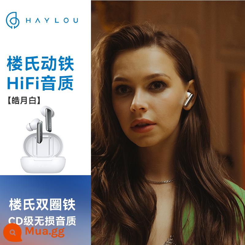 Tai nghe bluetooth không dây HAYLOU W1 vòng sắt di chuyển trong tai thích hợp cho điện thoại di động Apple Huawei Xiaomi 2023 - ⭐Lou's Double Circle Iron丨Haoyuebai