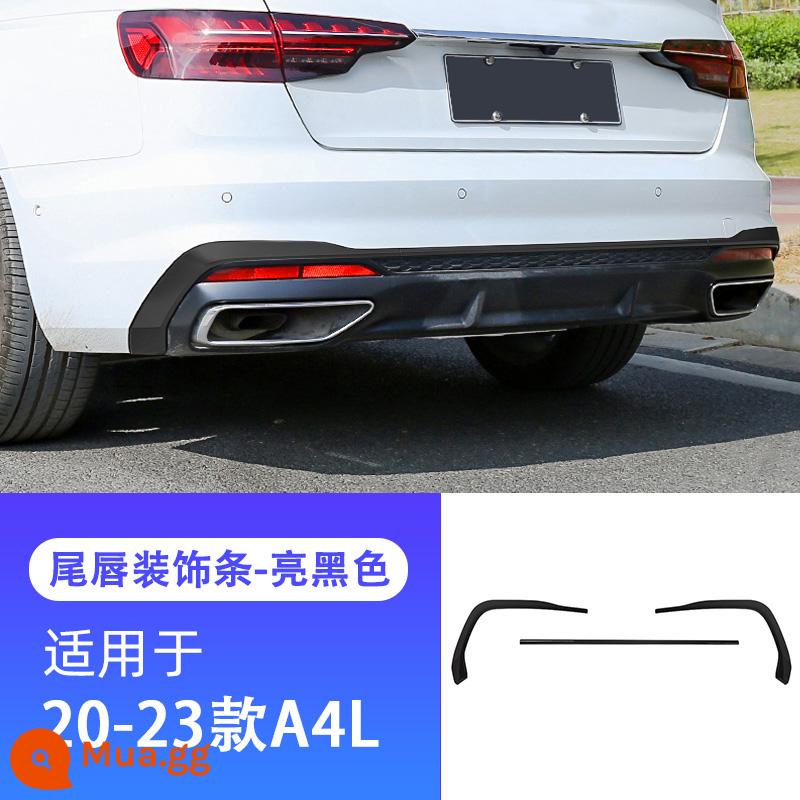 Áp dụng cho Audi A4L sửa đổi ngoại hình bôi đen Bộ giữa khung lưới đuôi cửa sổ trang trí đen chiến binh tiếp liệu - Mẫu che [dải trang trí môi phía sau] màu đen piano