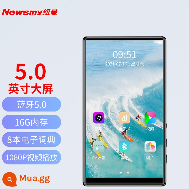 Newman A1 Bluetooth WiFi có thể truy cập internet MP6 Full -screen với phiên bản sinh viên của tiếng Anh đặc biệt MP4 MPEN MP3 Player MP5 Xem tiểu thuyết bên ngoài màn hình cảm ứng Ultra -thin Audio và Trình phát video - Màu đen *Phiên bản Bluetooth* Màn hình cảm ứng toàn màn hình 5,0 inch