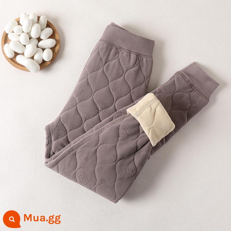 Bé Gái Làm Nóng Quần Lót Lót Cotton Quần Áo Bé Trai Đồng Phục Hiện Vật Mùa Thu Đông Bên Trong Mặc Dày Trẻ Em Quần Áo Mùa Đông - Quần Kaki [Hoạt Hình Shaohua] Một Mảnh 2018