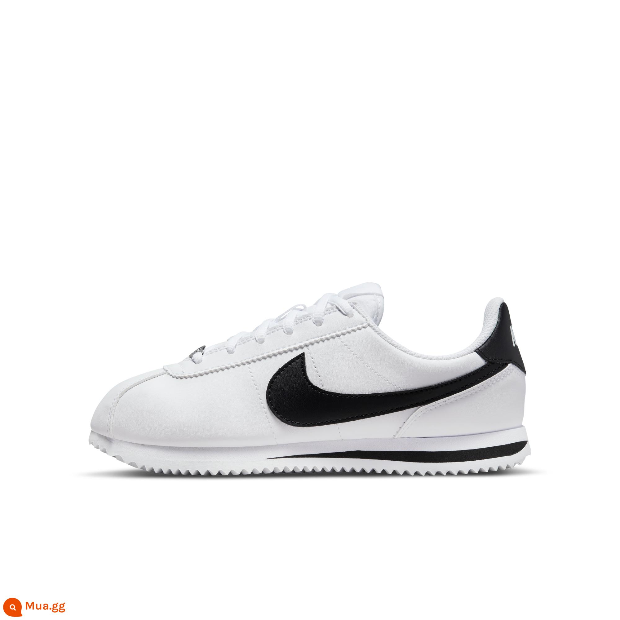 Giày Nike Nike chính thức cho bé trai CORTEZ giày thể thao trẻ em cỡ lớn màu trắng cổ điển giày mùa xuân đệm nhẹ 904764 - 102 trắng/đen