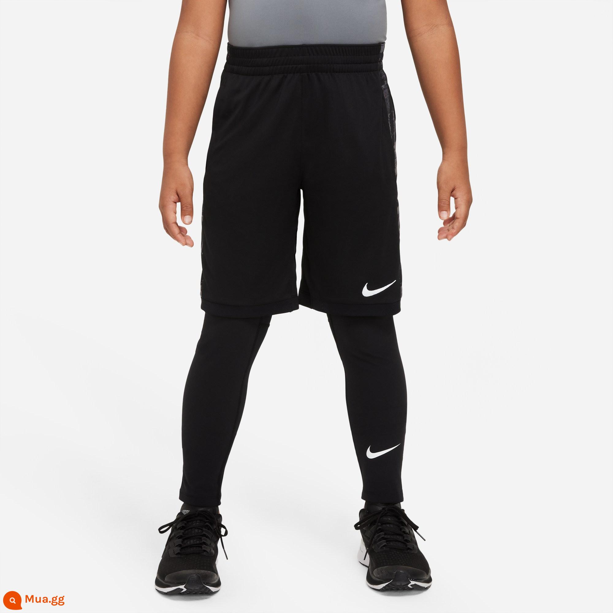 Nike Chính thức dành cho trẻ em PRO DRI-FIT Quần tập dành cho bé trai mùa xuân khô nhanh DM8530 - 010 đen/(trắng) (sản phẩm không bao gồm quần short)