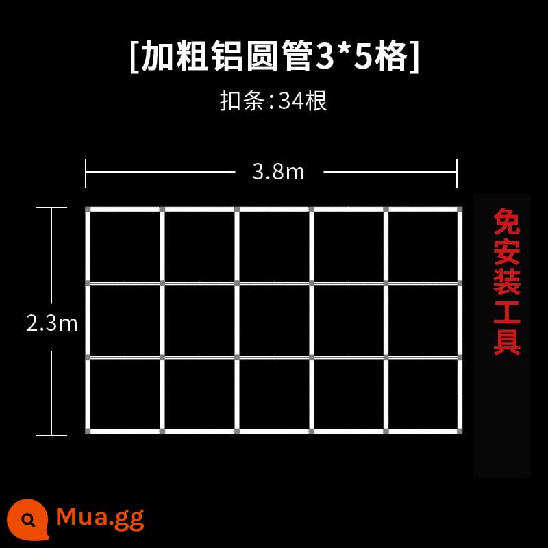 Giá đỡ màn hình lưới kéo giá đỡ áp phích gấp lớn chữ ký đăng nhập cuộc họp thường niên lớn trên tường bảng quảng cáo KT giá đỡ màn hình nền kính thiên văn - Ống tròn nhôm dày 3x5 lưới (230x380CM) đi kèm dây buộc cáp + găng tay