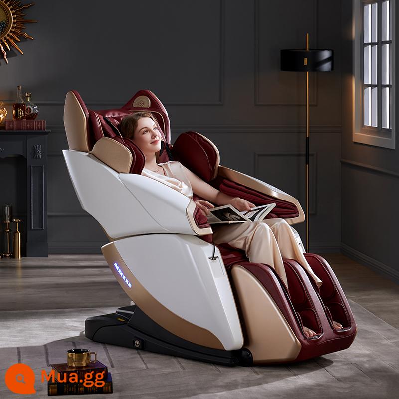 Oaks hàng đầu ghế massage 4D tại nhà toàn thân cột sống cổ vai eo biệt thự không gian sang trọng viên cao tuổi ghế ông chủ - màu trắng sang trọng