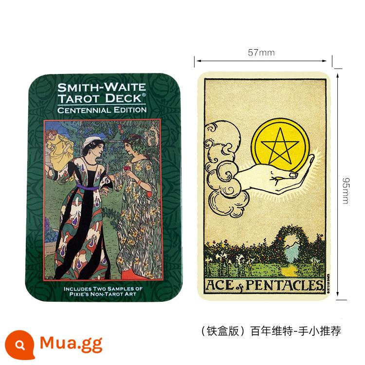 Nhập khẩu chính hãng phổ biến Waite Tarot cho người mới bắt đầu nhập Waite trọn bộ 78 lá phổ thông truyền thống - (Phiên bản hộp sắt) Centenary Weite + hướng dẫn sử dụng + giao hàng SF