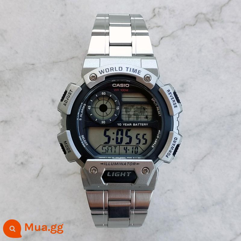 Đồng hồ Casio CASIO AE-1200WH-1C đồng hồ điện tử nhựa sinh viên thể thao chống thấm nước phong cách cổ điển đa chức năng - AE-1400WHD-1A thép dải đường kính ngoài 48,4MM đi kèm với phim