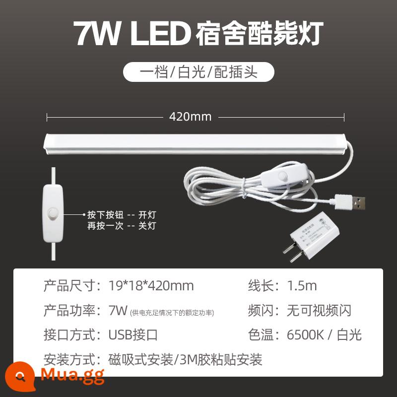 Thoáng Mát Đèn Sinh Viên Đại Học Ký Túc Xá Đèn Dải Đèn LED Để Bàn Bảo Vệ Mắt Bàn Học Phòng Ngủ Hiện Vật Đèn Sạc USB - 42 cm/USB cấp 1/đèn trắng + phích cắm