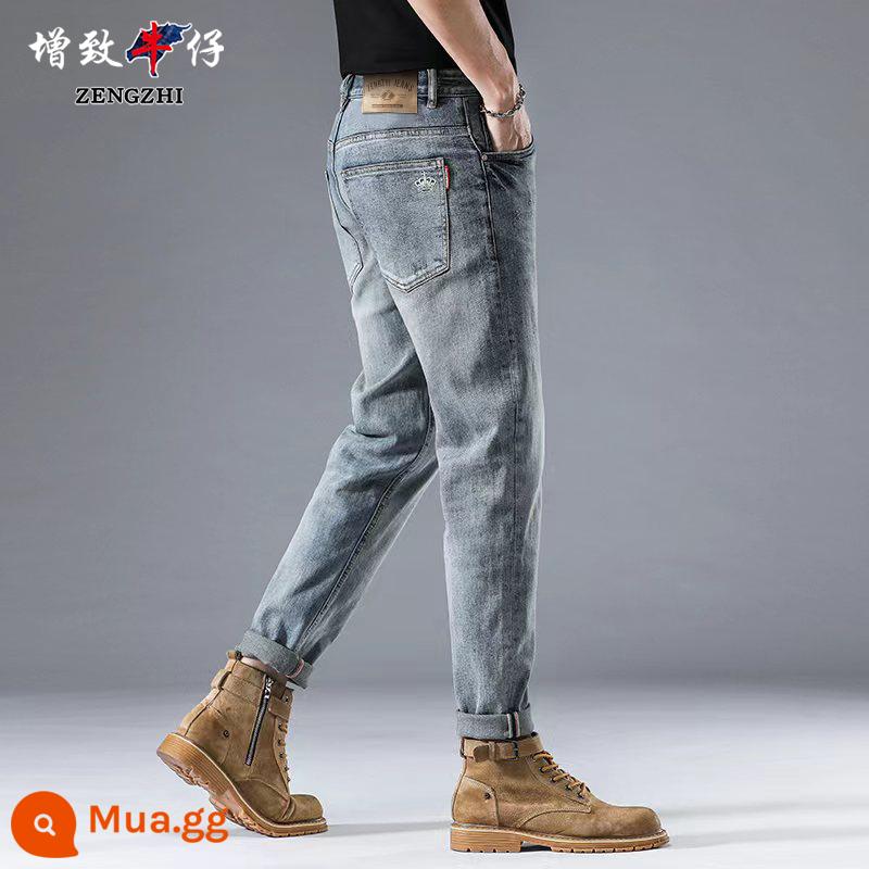 Zengzhi Jeans Nam Thu Đông Công Sở Co Giãn Thường Thẳng Quần Dài Giặt Đa Năng Trẻ Trung Quần Nam Hợp Thời Trang - 5716-xanh xám