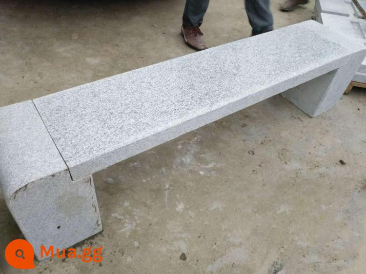 Bàn đá cẩm thạch granite bàn tròn ghế đẩu đá sân ghế vuông nhà băng ghế dự bị công viên ngoài trời ghế lưng ghế đá phiến - Ghế đá 120*30*38cm (chưa bao gồm phí vận chuyển)