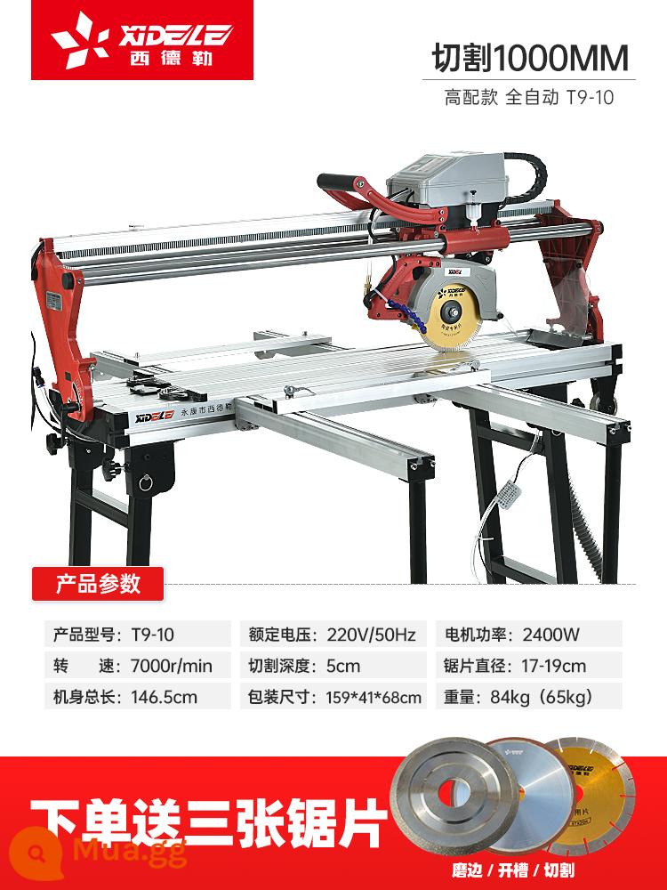 Máy cắt gạch tia nước Sidler hoàn toàn tự động để bàn cắt tạo tác đá tấm đá vát cạnh cắt thẳng Tất cả - T9 hoàn toàn tự động_Cắt gạch dày 5 cm và 1 mét, tặng kèm 3 lưỡi cưa