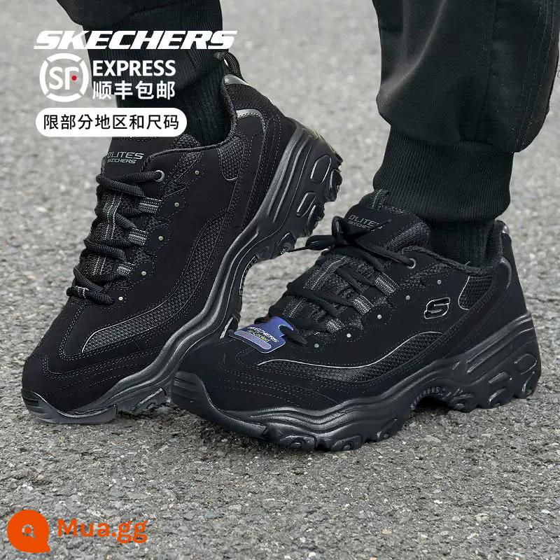 Skechers SKECHERS nam chính thức soái hạm xác thực mùa đông 22 gấu trúc bố giày Plus nhung giày thể thao nam - 52675/BBK/Bốn Mùa/Đen Đen