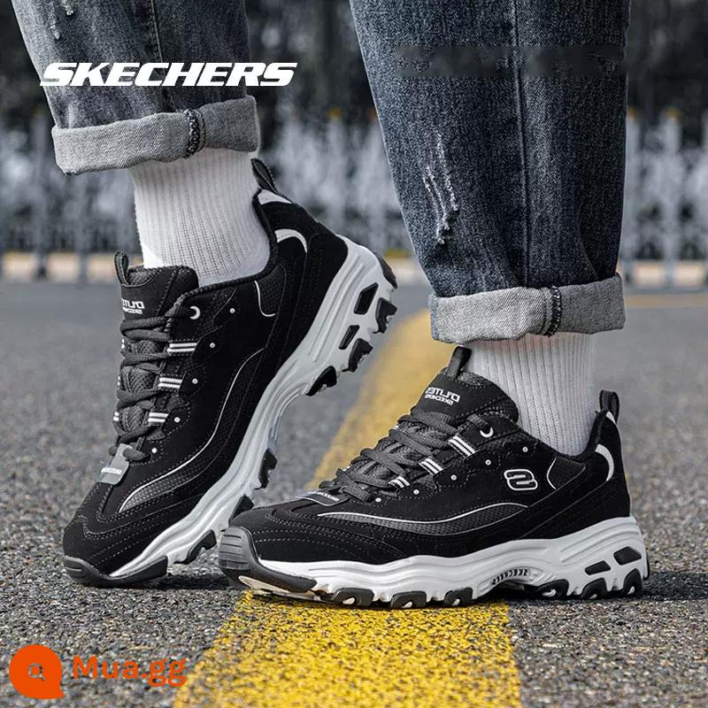 Skechers SKECHERS nam chính thức soái hạm xác thực mùa đông 22 gấu trúc bố giày Plus nhung giày thể thao nam - 52675/BLK/Bốn Mùa/Đen