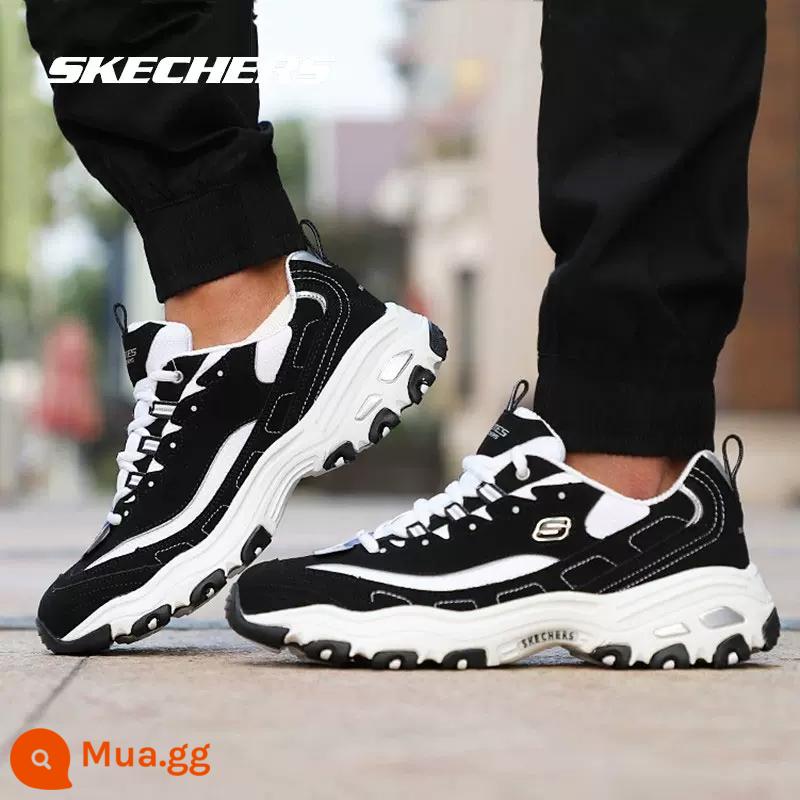 Skechers SKECHERS nam chính thức soái hạm xác thực mùa đông 22 gấu trúc bố giày Plus nhung giày thể thao nam - 52675/BKW/Bốn Mùa/Đen/Trắng