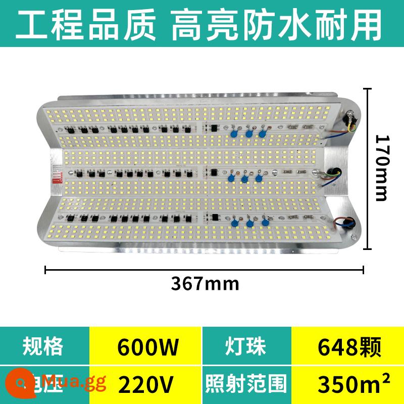 Đèn led vonfram iốt chiếu sáng công trường Đèn năng lượng mặt trời chống nước 1000W đèn công trình xây dựng ngoài trời siêu sáng đèn chiếu ánh sáng mạnh - Đèn trắng kỹ thuật 600w [Mua năm tặng một]