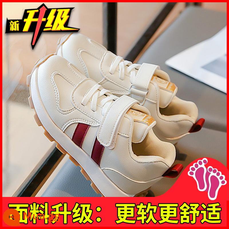 Giày Bé Gái Giày Sneaker Thu Đông 2022 Mới Cho Trẻ Em Giày Nhỏ Màu Trắng Plus Nhung Hai Bông Thu Đông Bố Giày - Mihong (phiên bản nâng cấp)