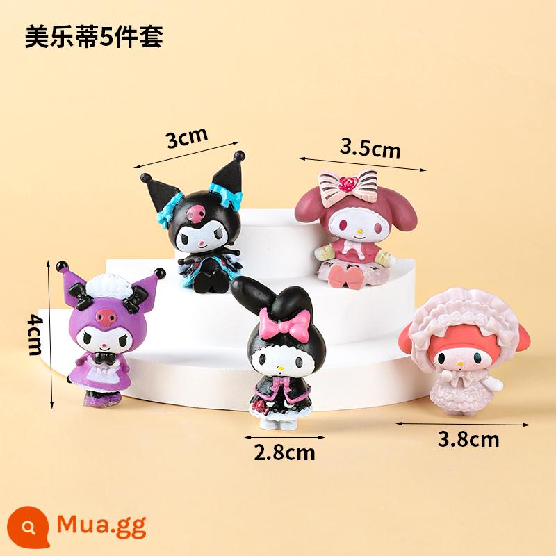 Kuromi trang trí bánh đồ trang trí quế chó Sanrio đồ trang trí sinh nhật internet người nổi tiếng trứng cậu bé đảng trang trí bánh - Bộ 5 món PVC giai điệu