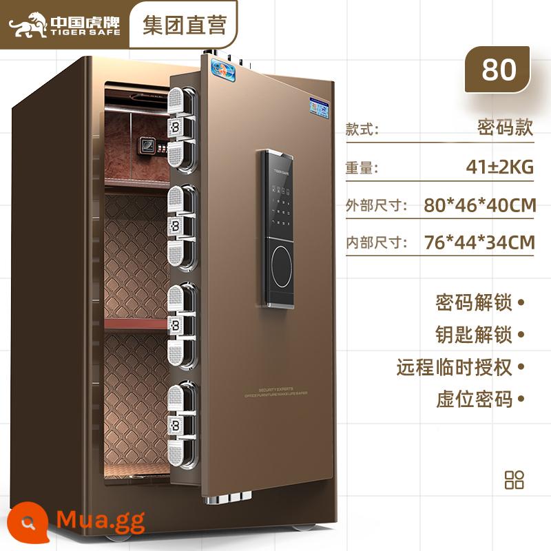 2023 Nâng cấp Ngôi nhà an toàn Tiger Trung Quốc Nhỏ 60/45/80CM WIFI an toàn từ xa Mật khẩu vân tay Văn phòng chống trộm bằng thép hoàn toàn Mới Kẹp bàn cạnh giường ngủ Wan vào tường - Sản phẩm mới Mật khẩu cà phê 80CM (ủy quyền từ xa)