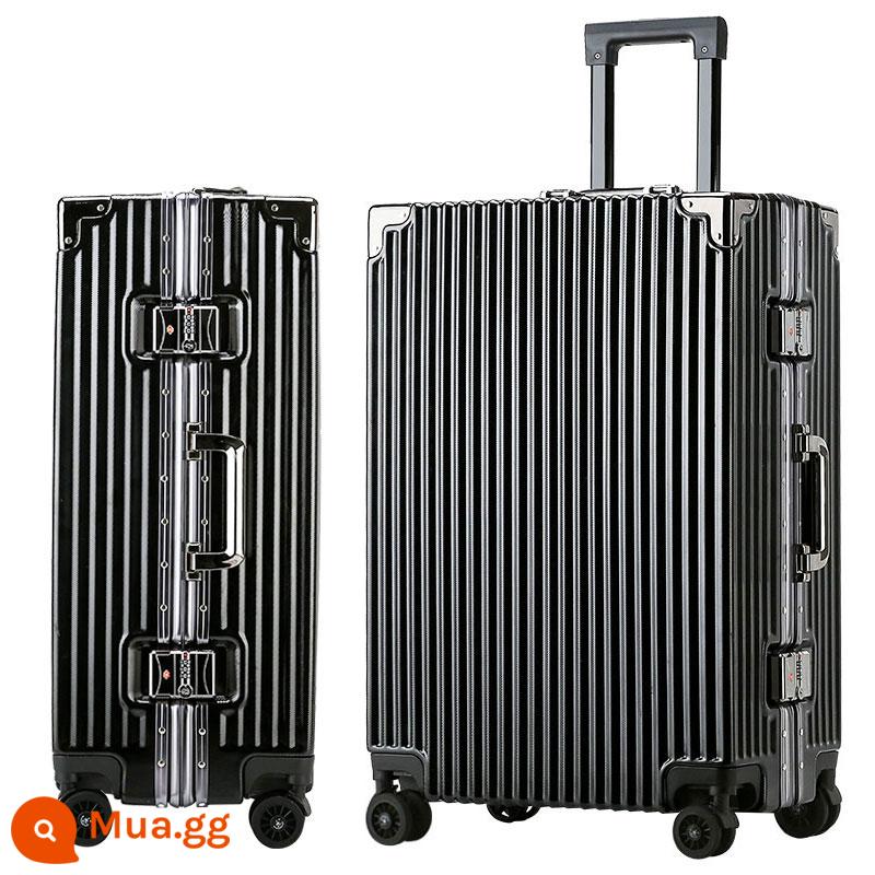 Hành lý kinh doanh khung nhôm bền và chắc bánh xe đẩy đa năng trường hợp nữ 24 inch vali mật khẩu nam 26 lên máy bay 20 - Vali sang trọng [đen cổ điển]