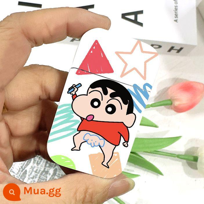 Crayon Shin-chan Bật lửa chống gió ngọn lửa màu hồng Dễ thương và sáng tạo Quà tặng cặp đôi cá tính cho bạn trai và cô gái - Chú voi nhỏ Xiaoxin [Hộp quà]