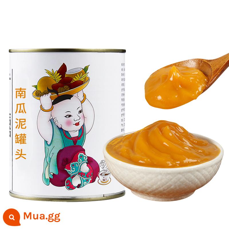 Đậu đỏ đóng hộp Quảng Tây 950g Bột đậu đỏ eo mật nấu đường nano Đậu mật nguyên liệu đặc biệt cho quán trà sữa nướng - Bí ngô xay nhuyễn đóng hộp 850G (không miễn phí vận chuyển nếu đầy đủ)