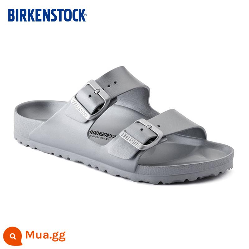 BIRKENSTOCK dép nam nữ giống nhau Dép eva đi giày đi biển dòng Arizona nhập khẩu Đức - Phiên bản bạc thường 1003490