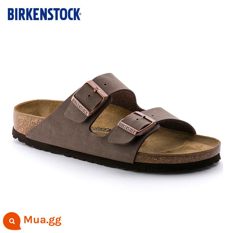 Dép đế kếp BIRKENSTOCK dành cho nam và nữ dép quai hậu dòng Arizona - Phiên bản hẹp màu nâu 151183