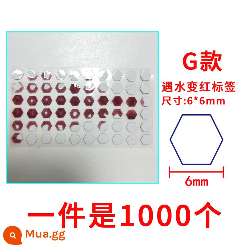 Bán buôn nước chuyển sang màu đỏ nhãn chống thấm nước bảo hành điện thoại di động nhãn dán nhãn chống thấm nước tròn đổi màu chất liệu nhãn dán tự dính - Loại G 1000 miếng