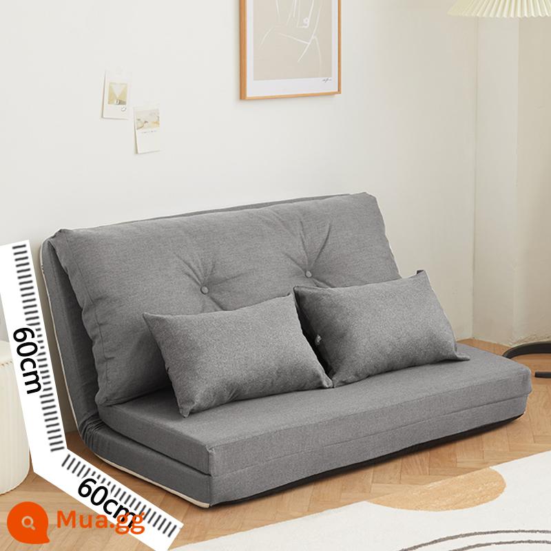 Gấp chiếu dày sofa lười tùy chỉnh phòng trẻ em nghiên cứu phòng ngủ cửa sổ bay homestay khách sạn nệm gấp - Chiều rộng gấp đôi 1,2m chiều dài mở ra 2,2m màu xám đá