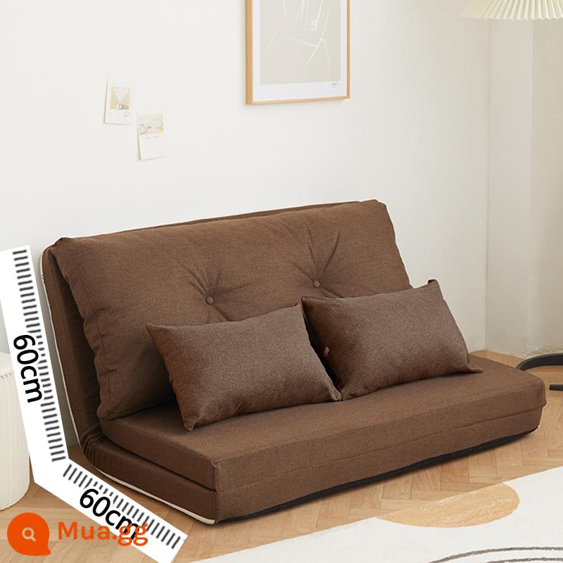 Gấp chiếu dày sofa lười tùy chỉnh phòng trẻ em nghiên cứu phòng ngủ cửa sổ bay homestay khách sạn nệm gấp - Chiều ngang gấp đôi 1,2m, chiều dài khi gấp 2,2m, màu nâu sẫm