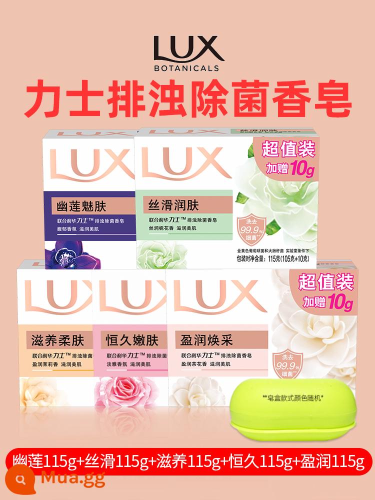 Xà phòng lux tinh dầu hoa hồng trẻ hóa da lâu dài Youlian charm skin xà phòng ẩm mượt nam nữ tắm rửa mặt - [Tổng cộng 5 miếng] Một trong năm loại nước hoa + hộp xà phòng tặng kèm