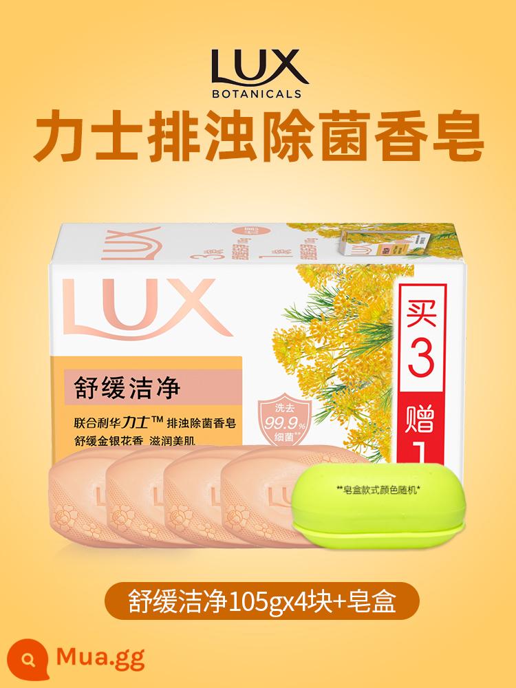 Xà phòng lux tinh dầu hoa hồng trẻ hóa da lâu dài Youlian charm skin xà phòng ẩm mượt nam nữ tắm rửa mặt - [Tổng cộng 4 miếng] Làm dịu và làm sạch 4 miếng + hộp xà phòng