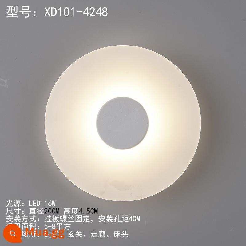 Đèn LED Dán Tường Lối Vào Lối Vào Cầu Thang Hiện Đại Nền Đơn Giản Đèn Tường Sáng Tạo Lối Đi Đèn Nghiên Cứu Phòng Ngủ Đèn Ngủ - 4248--16W kích thước lớn, đường kính 20CM, cao 4,5CM